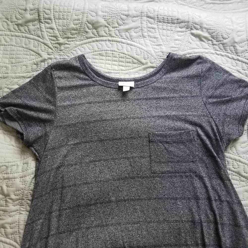 M Carly - blue/black and gray microstriping